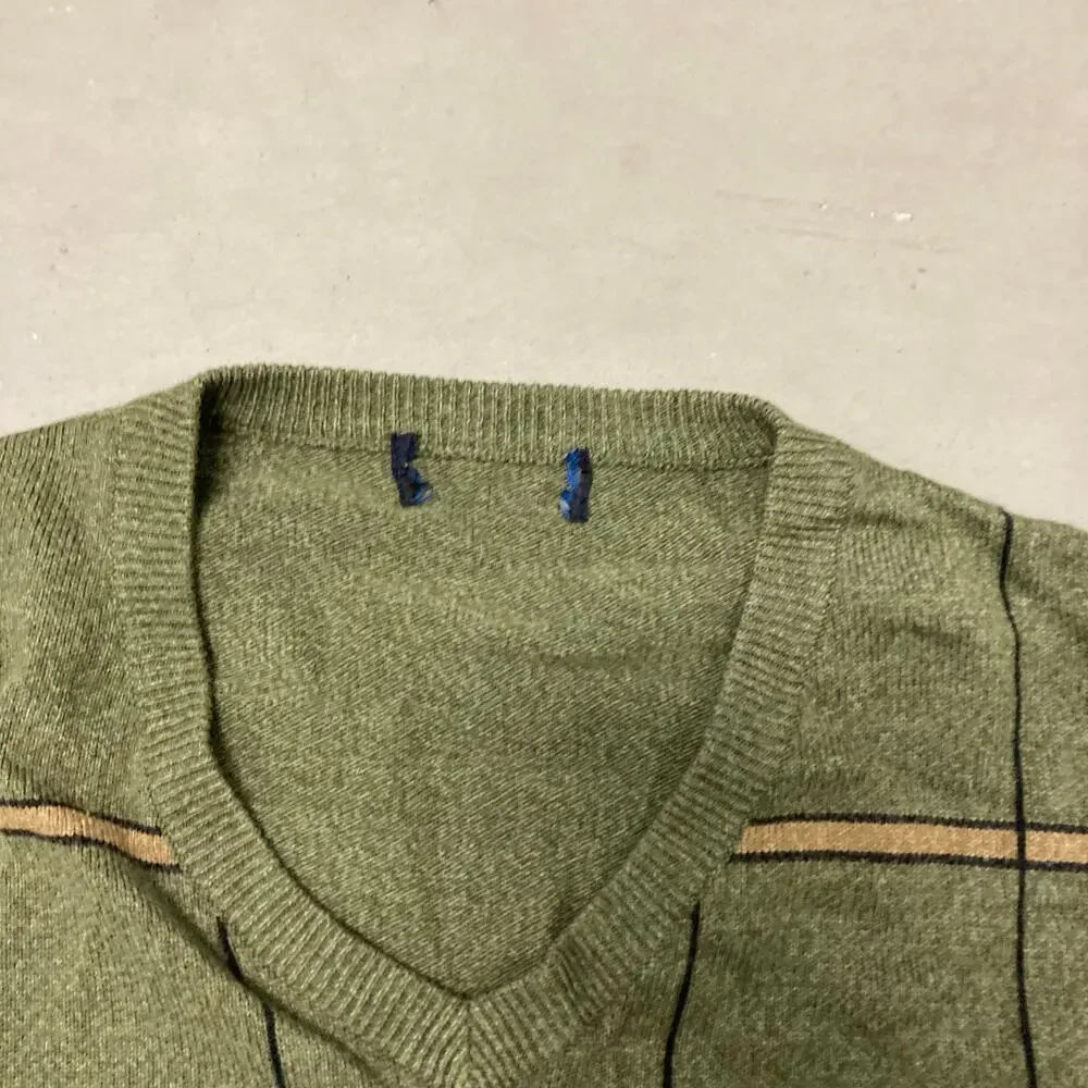 vintage y2k green patterned sweater